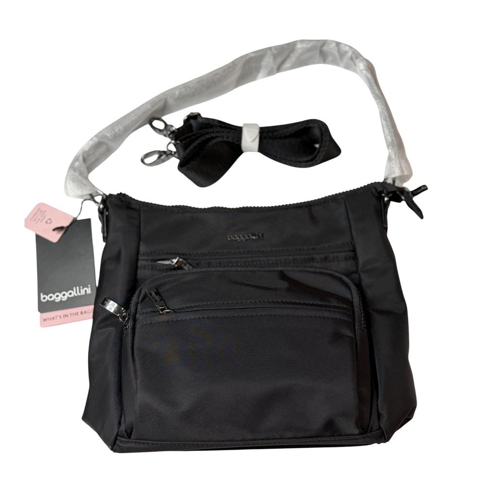 Baggallini Nolita Convertible Crossbody Bag Black RFID Travel Purse Comfort‎